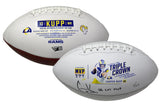COOPER KUPP Autographed/Inscribed "SB LVI MVP" Los Angeles Rams Triple Crown White Panel Football FANATICS LE 1/25