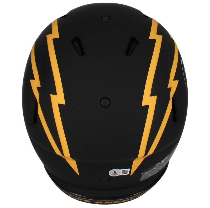 Antonio Gates Autographed Chargers Eclipse Speed Authentic Helmet Beckett Witnessed