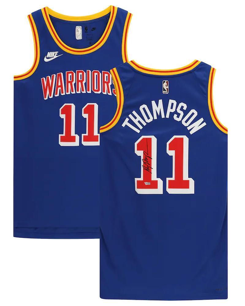 KLAY THOMPSON Autographed Golden State Warriors Royal Blue 2021-22 Nike Year 0 Swingman Jersey FANATICS