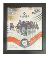 Houston Astros 2022 World Series Champions Framed 15" x 17" Game Used Baseball Display LE 50