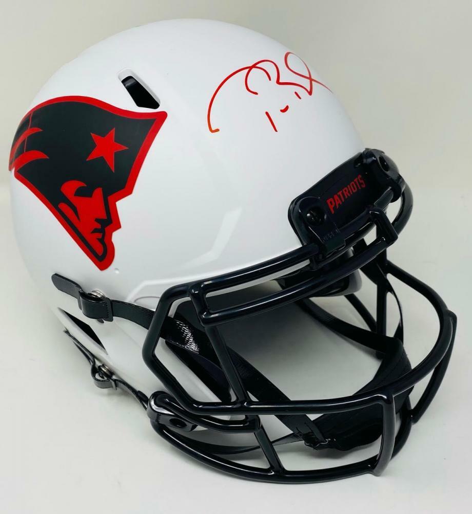 TOM BRADY Autographed New England Patriots Lunar Eclipse Speed Authentic Helmet FANATICS