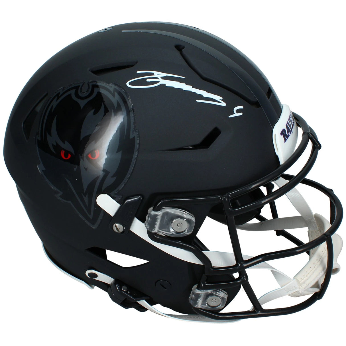 Zay Flowers Autographed Baltimore Ravens Black 2026 Alternate "Darkness" Speedflex Authentic Helmet Beckett Witnessed