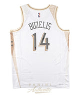Matas Buzelis Autographed Chicago Bulls White Nike 2024-25 City Edition Swingman Jersey Panini