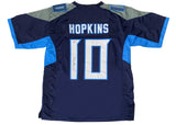 DeAndre Hopkins Autographed #10 Navy Custom Jersey Beckett Witnessed