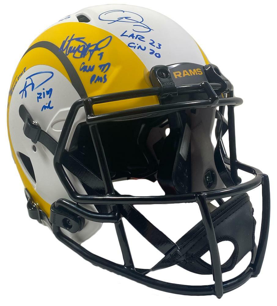 LOS ANGELES RAMS Team Autographed/Inscribed Los Angeles Rams Speed Lunar Eclipse Authentic Helmet FANATICS LE 56
