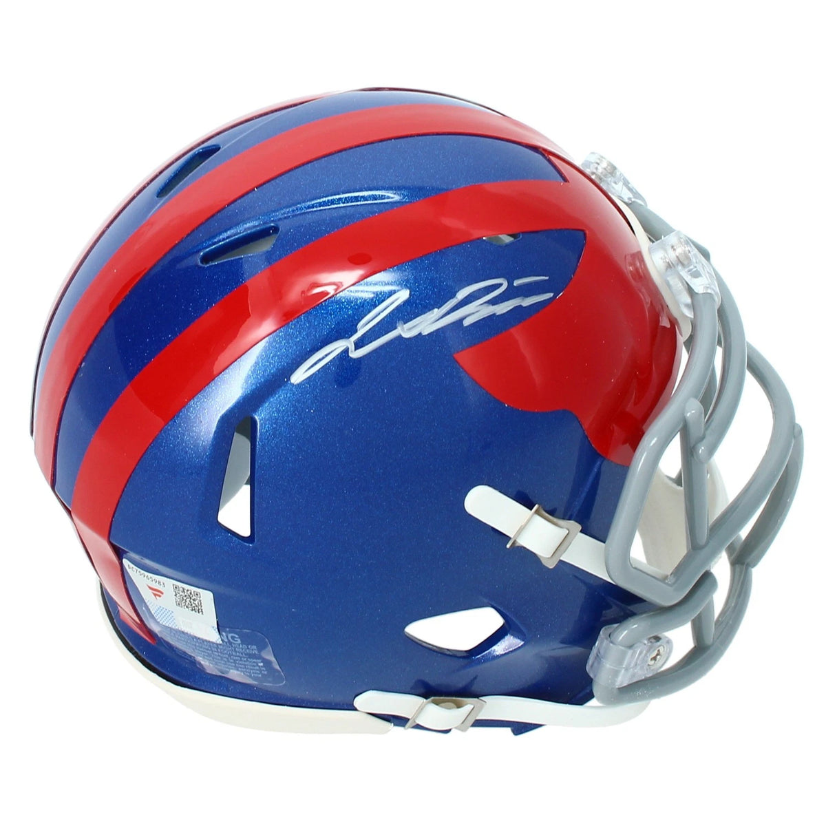 Jaxson Dart Autographed New York Giants 2024 Alternate Speed Mini Helmet Fanatics