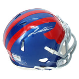 Jaxson Dart Autographed New York Giants 2024 Alternate Speed Mini Helmet Fanatics