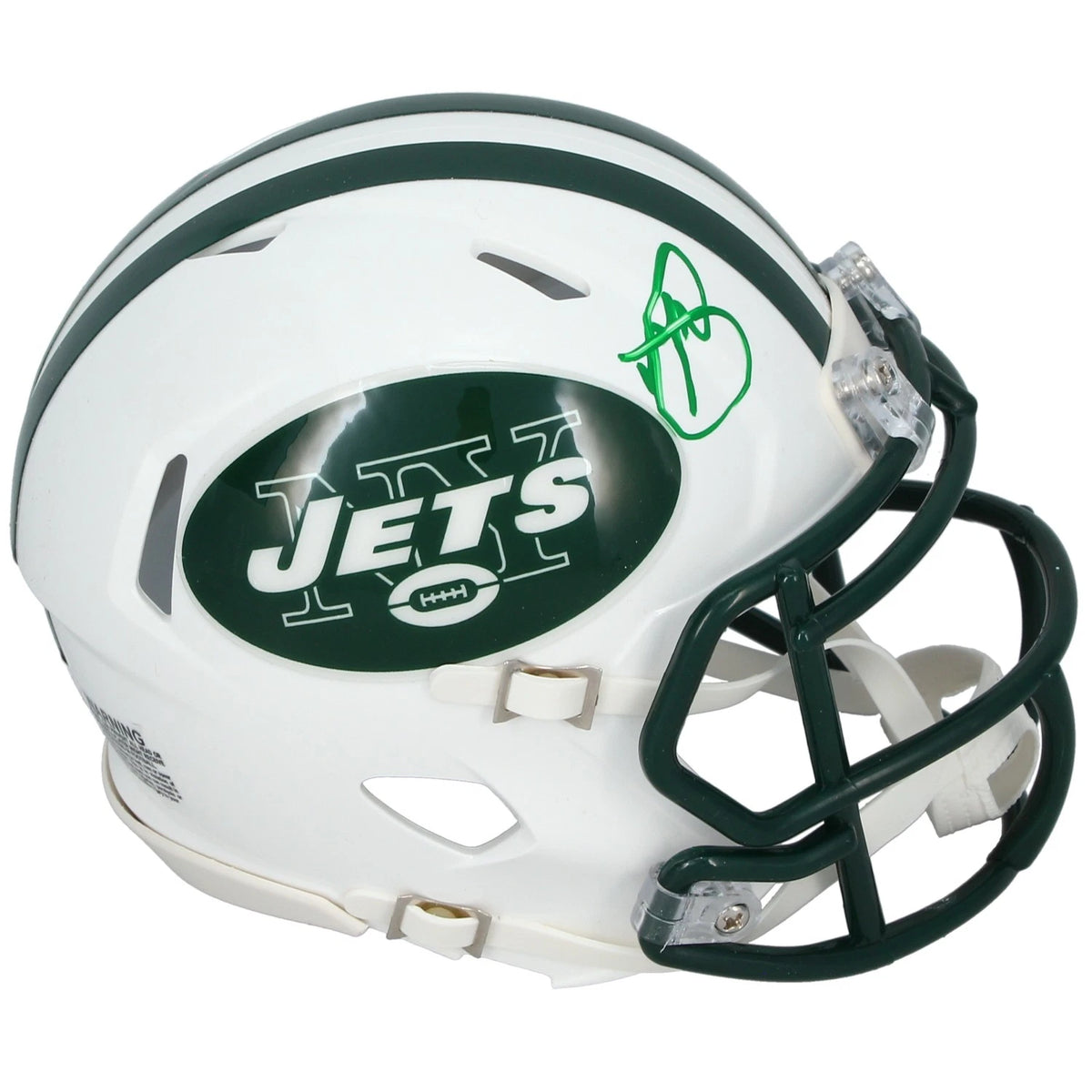 Minkah Fitzpatrick Autographed New York Jets White 2024 Alternate Onfield Classic Speed Mini Helmet JSA Witnessed