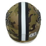 Rashid Shaheed Autographed New Orleans Saints Speed CAMO Mini Helmet Beckett Witnessed