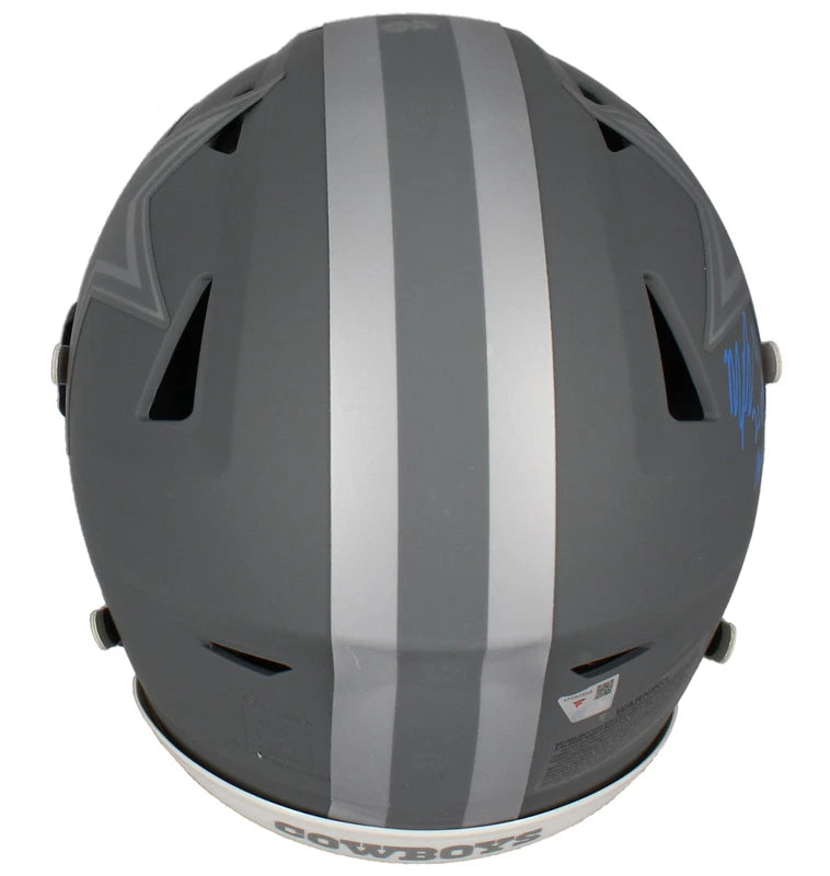 Micah Parsons Autographed/Inscribed "21 DROY America's team" Dallas Cowboys Slate Speedflex Authentic Helmet LE 1/25 Fanatics