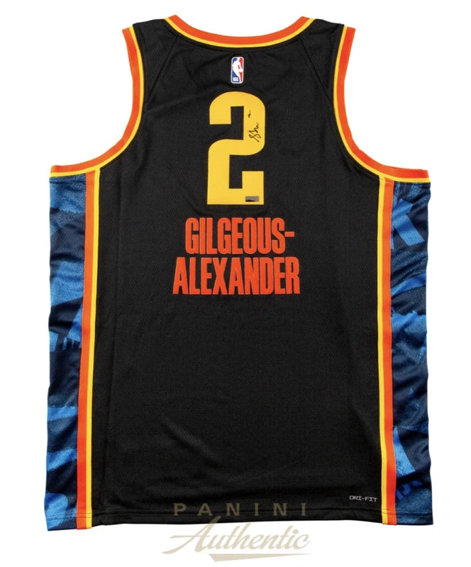 Shai Gilgeous-Alexander Autographed Oklahoma City Thunder Black Nike City Edition Swingman Jersey Panini