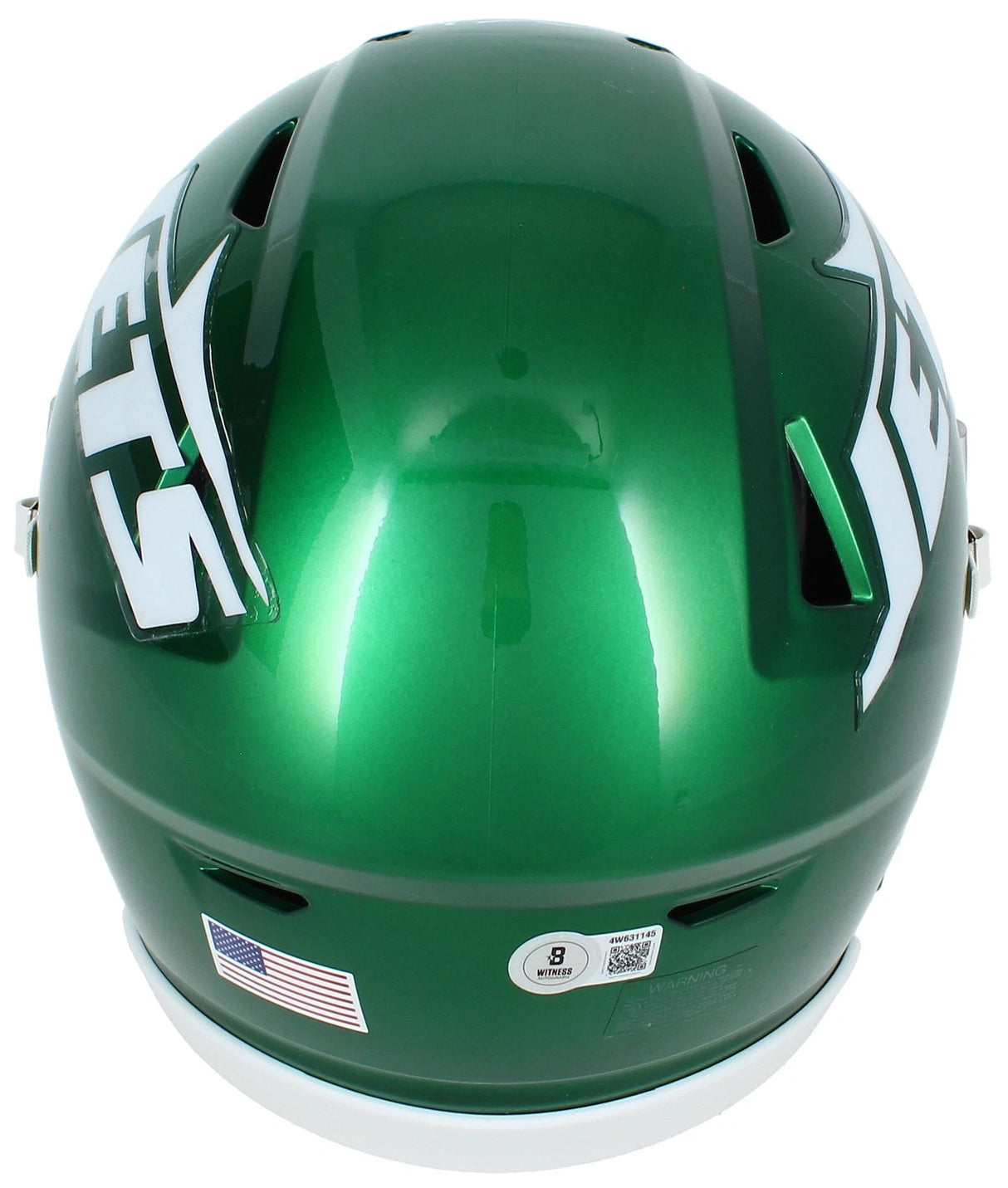 Breece Hall Autographed New York Jets Speedflex Midi Helmet Beckett Witnessed