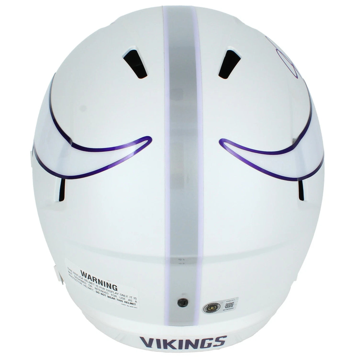 Justin Jefferson Autographed Minnesota Vikings White 2024 Alternate Speed Full Size Helmet Beckett Witnessed