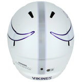 Justin Jefferson Autographed Minnesota Vikings White 2024 Alternate Speed Full Size Helmet Beckett Witnessed