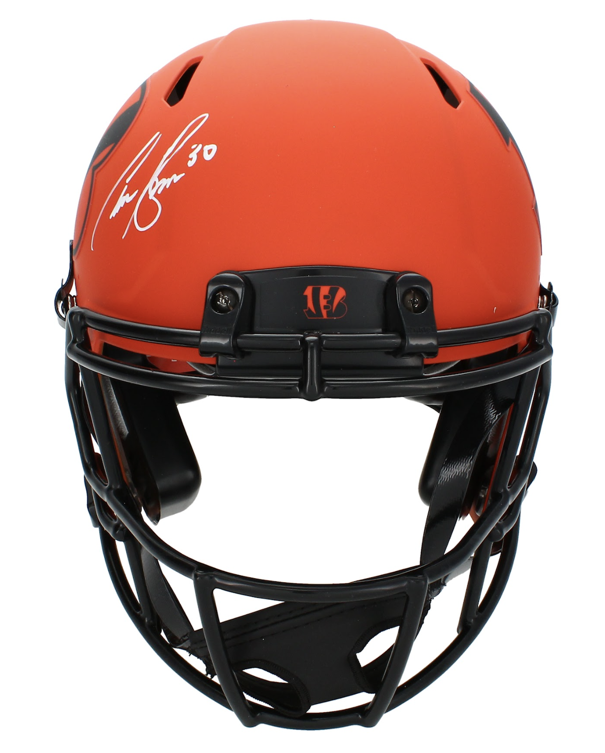Chase Brown Autographed Cincinnati Bengals RAVE Speed Authentic Helmet Beckett Witnessed