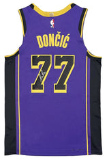 Luka Doncic Autographed Los Angeles Lakers Purple Nike Authentic Jersey Panini