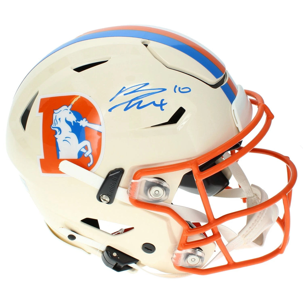 Bo Nix Autographed Denver Broncos RETRO Speedflex Authentic Helmet Beckett Witnessed