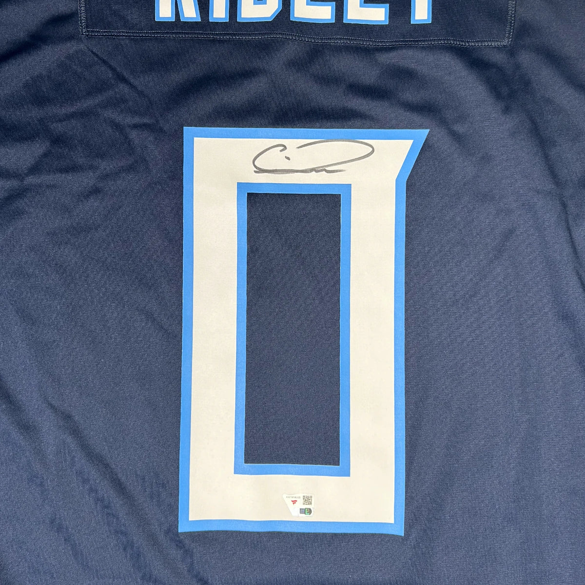 Calvin Ridley Autographed Tennessee Titans Navy Nike Game Jersey Fanatics