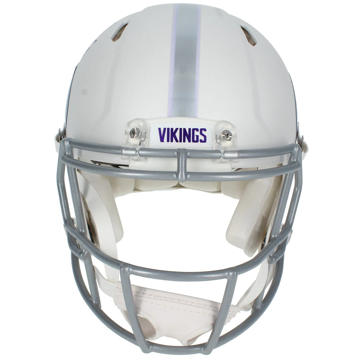 Justin Jefferson Autographed Minnesota Vikings White 2024 Alternate Speed Authentic Helmet Beckett Witnessed