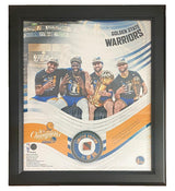 Golden State Warriors 7x NBA Champions Framed 15" x 17" Game Used Basketball Display LE 50