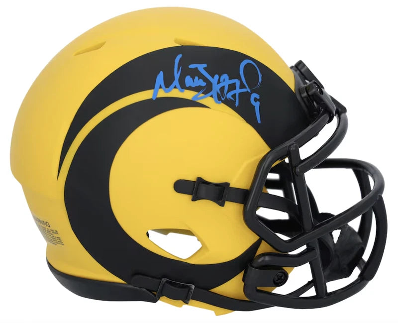 Matthew Stafford Autographed Los Angeles Rams RAVE Speed Mini Helmet Fanatics