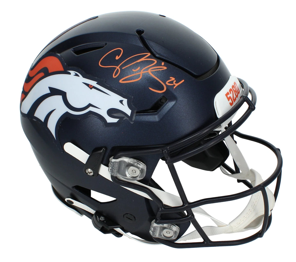 Champ Bailey Autographed Denver Broncos Speedflex Authentic Helmet Beckett Witnessed