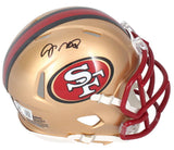 Joe Montana Autographed San Francisco 49ers 1996-08 Throwback Speed Mini Helmet Beckett Witnessed