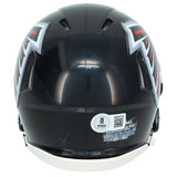 Michael Vick Autographed Atlana Falcons 2003-19 Throwback Speed Mini Helmet Beckett Witnessed