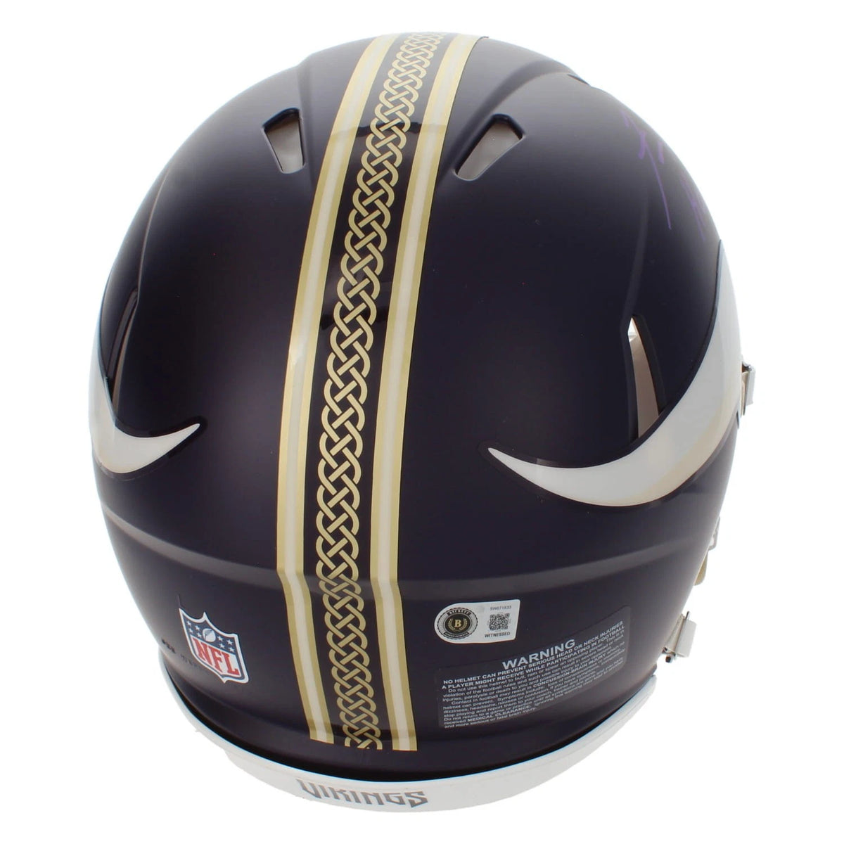 Fran Tarkenton Autographed/Inscribed "HOF 86" Minnesota Vikings Rivalries Speed Authentic Helmet Beckett Witnessed