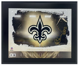 Rashid Shaheed Autographed New Orleans Saints Team Logo 10.5" x 13" Sublimated Plaque Beckett Witnessed