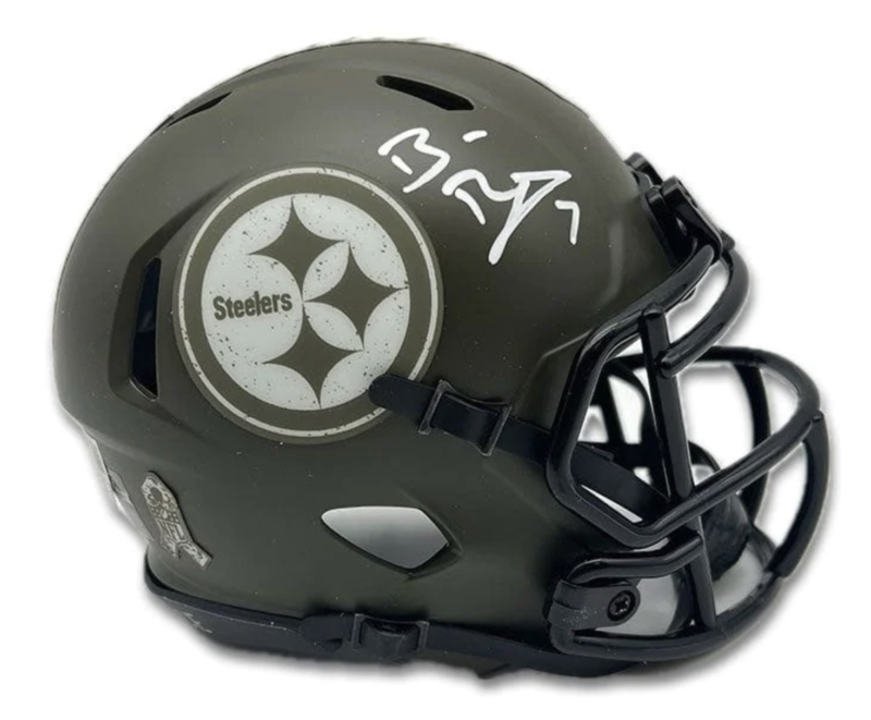 Ben Roethlisberger Autographed Pittsburgh Steelers 2022 Salute to Service Mini Helmet Fanatics