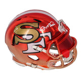 Joe Montana Autographed Custom Chrome Two Color AMP Speed Mini Helmet JSA