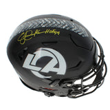 Eric Dickerson Autographed/Inscribed "HOF 99" Los Angeles Rams 2026 Salute to Service Speedflex Authentic Helmet Beckett Witnessed