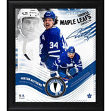 Auston Matthews Toronto Maple Leafs Framed 15" x 17" Game Used Puck Display LE 50