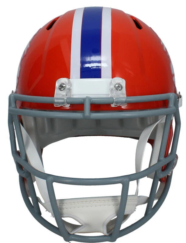 Bo Nix Autographed Denver Broncos 1966 Throwback Speed Full Size Helmet Beckett Witnessed