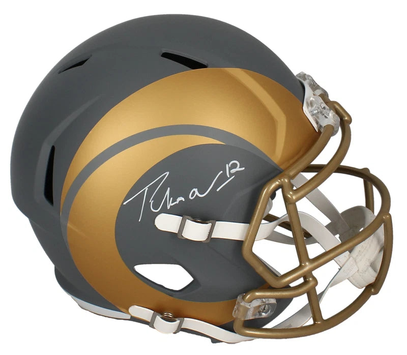 Puka Nacua Autographed Los Angeles Rams Slate Speed Full Size Helmet Fanatics