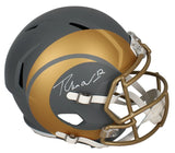 Puka Nacua Autographed Los Angeles Rams Slate Speed Full Size Helmet Fanatics