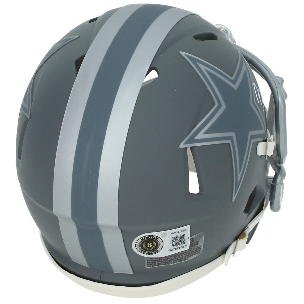 Brandon Aubrey Autographed Dallas Cowboys Slate Speed Mini Helmet Beckett Witnessed