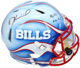 Dalton Kincaid Autographed Buffalo Bills Custom Painted Speed Authentic Helmet LE 1/1 Fanatics