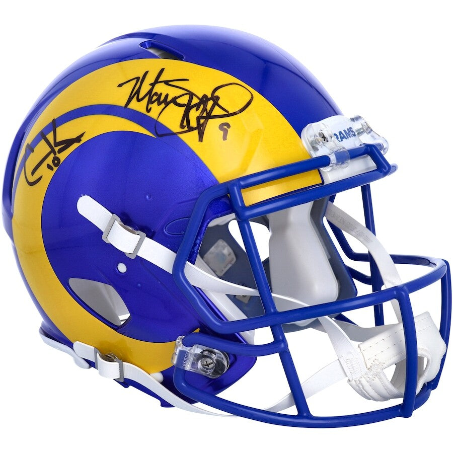 Matthew Stafford / Cooper Kupp Dual Autographed Los Angeles Rams Speed Authentic Helmet Fanatics