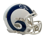 COOPER KUPP Autographed Los Angeles Rams Speed White Matte Mini Helmet FANATICS
