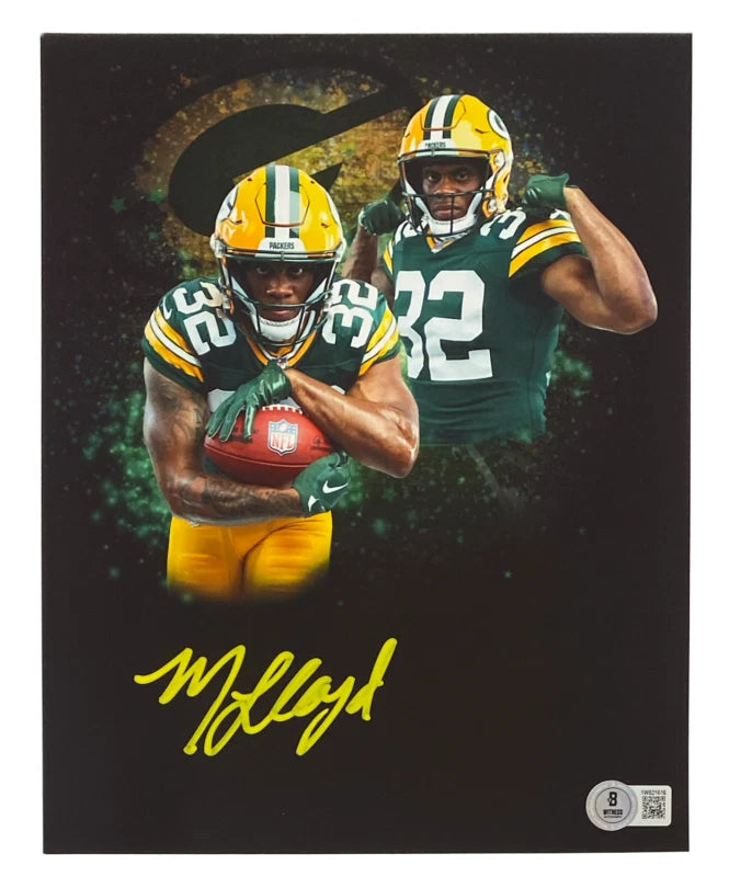 MarShawn Lloyd Autographed (in Yellow) Green Bay Packers 8" x 10" Collage Photograph Beckett Witnessed