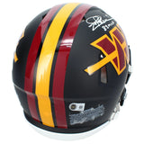 Joe Theismann Autographed/Inscribed "83 MVP" Washington Commanders Black 2026 Alternate Speed Authentic Helmet Beckett Witnessed
