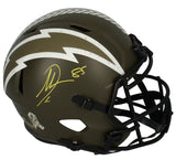 Antonio Gates Autographed Chargers 2022 Salute to Service Speed Full Size Helmet Beckett Witnessed