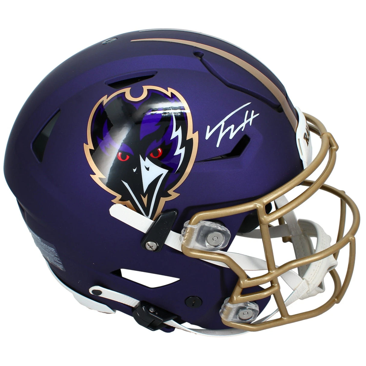 Trey Hendrickson Autographed Baltimore Ravens Purple 2024 Alternate Speedflex Authentic Helmet JSA Witnessed