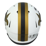 Rashid Shaheed Autographed New Orleans Saints Speed Lunar Eclipse Mini Helmet Beckett Witnessed