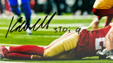 Kyren Williams Autographed/Inscribed "3 TDs 9/22/24" Los Angeles Rams TD FLIP 11"x14" Photograph Beckett Witnessed