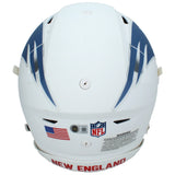 A.J. Brown Autographed New England Patriots White Rivalries Speedflex Authentic Helmet Beckett Witnessed