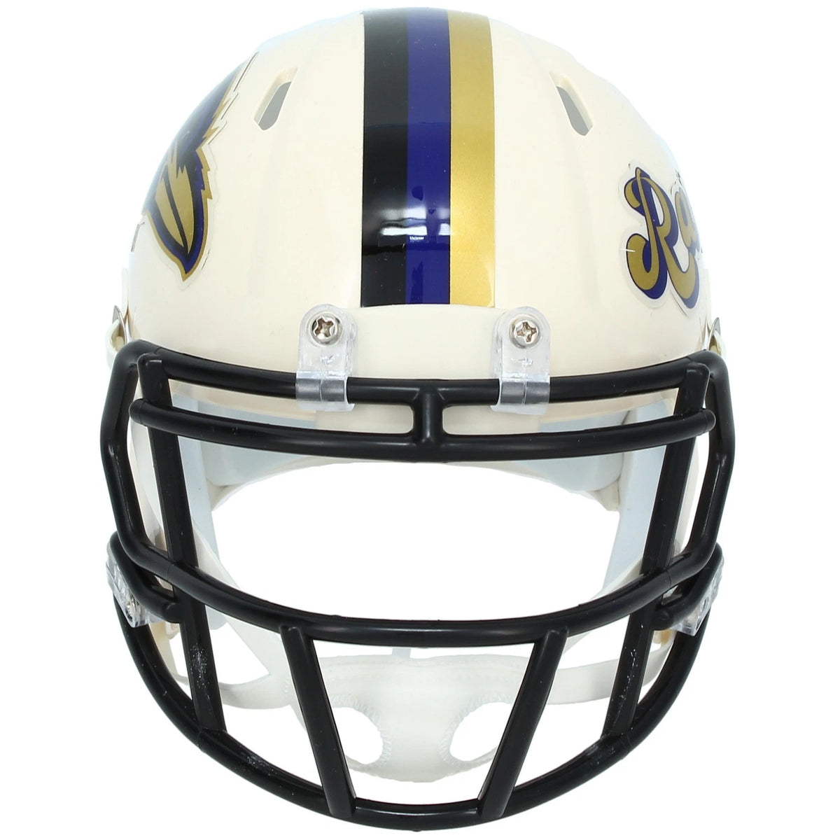 Trey Hendrickson Autographed Baltimore Ravens Purple RETRO Speed Mini Helmet JSA Witnessed