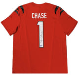 Ja'Marr Chase Chase Autographed Cincinnati Bengals Orange Nike Vapor F.U.S.E Limited Jersey Beckett Witnessed